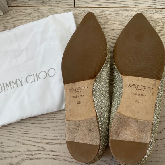 Jimmy Choo Romy Champagne Flats - Picture 3 of 5